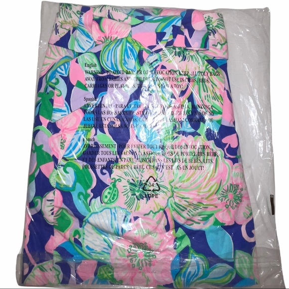 LILLY PULITZER Kaden Shorts 4” Multi Beak Calm Carry On Bow Belt - Picture 8 of 10